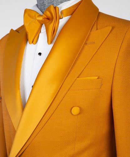 Shawl Design Satin Lapel Orange Tuxedo