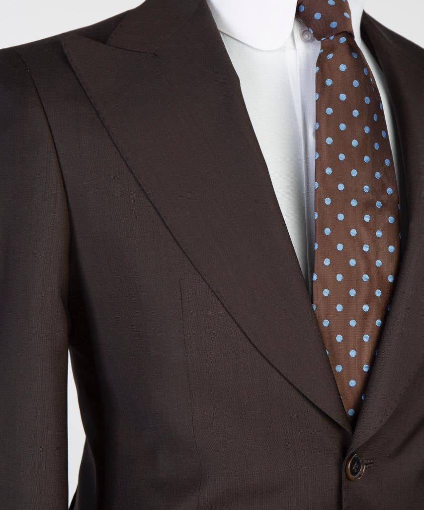 Men's 3 Piece Classic Brown Suit