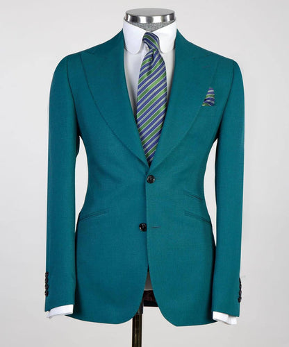 Men's 3 Piece Classic Green Suit
