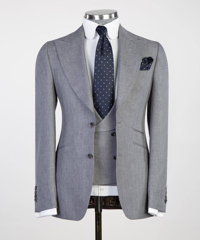 Men's 3 Piece Classic Grey Suit