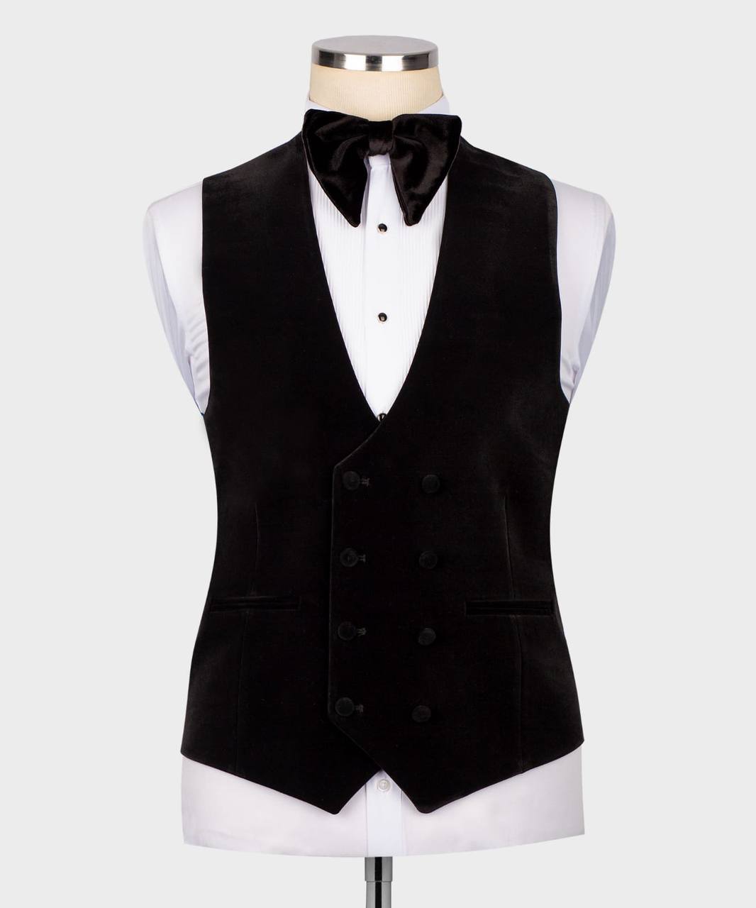 Men's Tuxedo-Textured Blue-Black Velvet Lapel