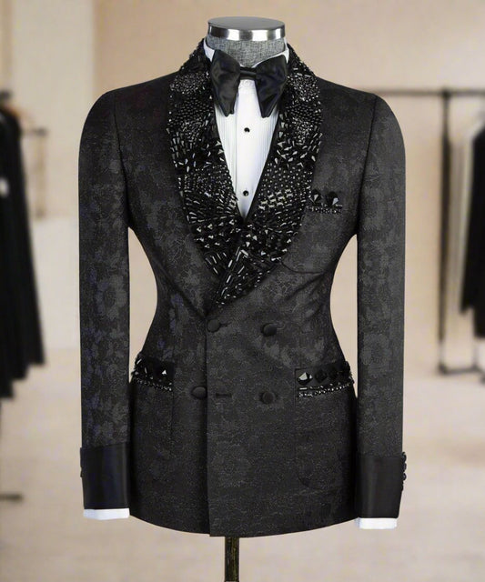 Black Tuxedo With Bead Design