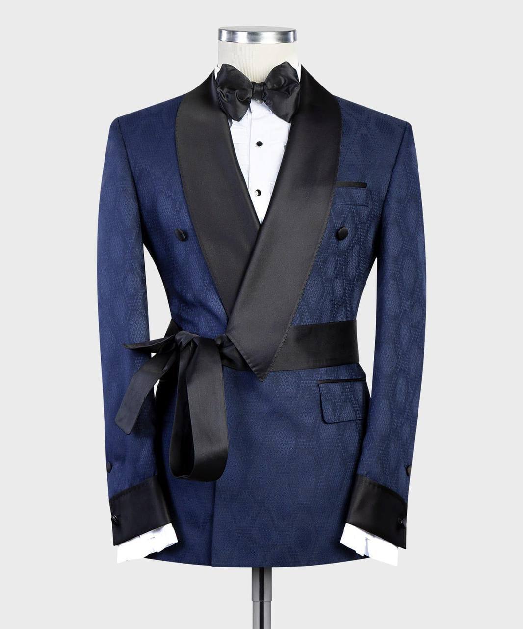 Exclusive Navy Tuxedo with Satin Cross Lapel