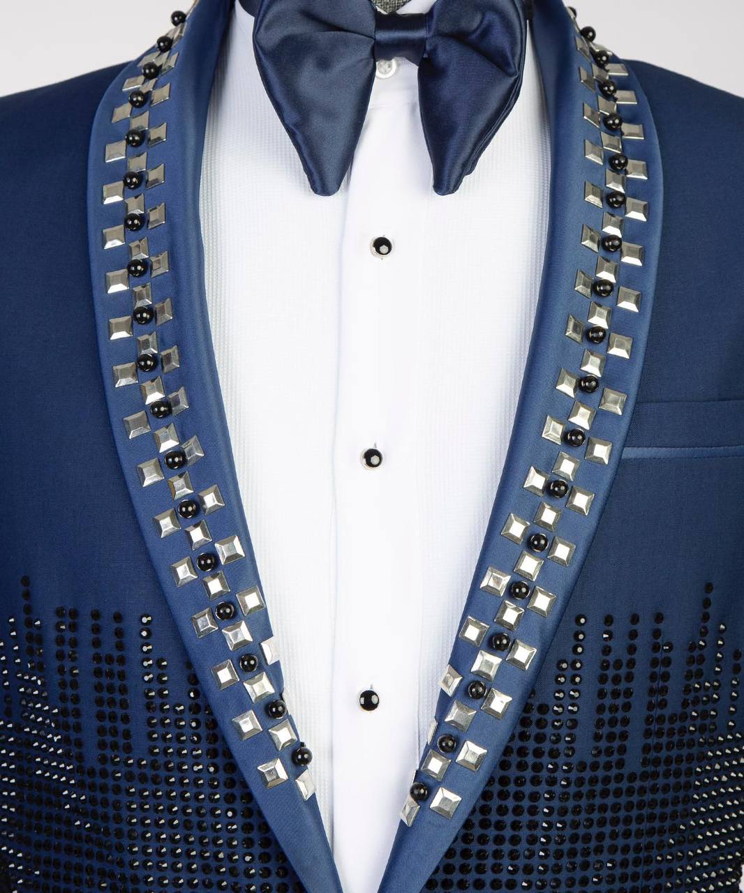 Exclusive Blue Tuxedo,2 Piece, Beaded, Stone Stitched