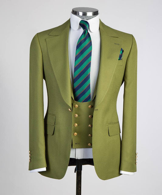 Men's Classic Suit -3 Piece Set -Green