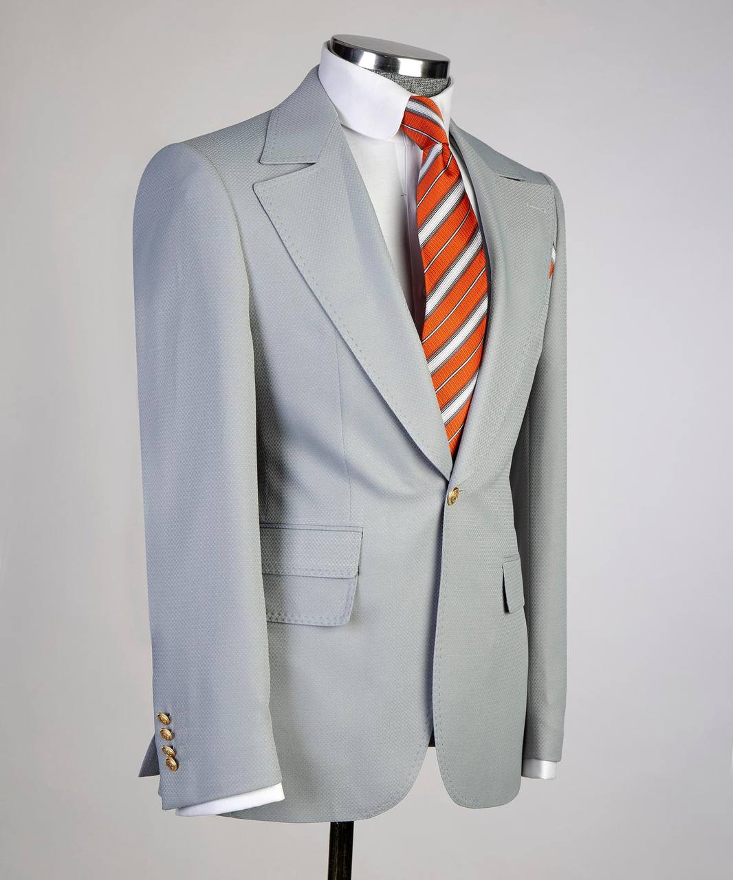 Costume Homme, 2 Pièces, Double Boutonnage, Champagne, Revers Châle, Look Élégant, Idéal pour Mariage, Fêtes, Bal, Célébrations KLD