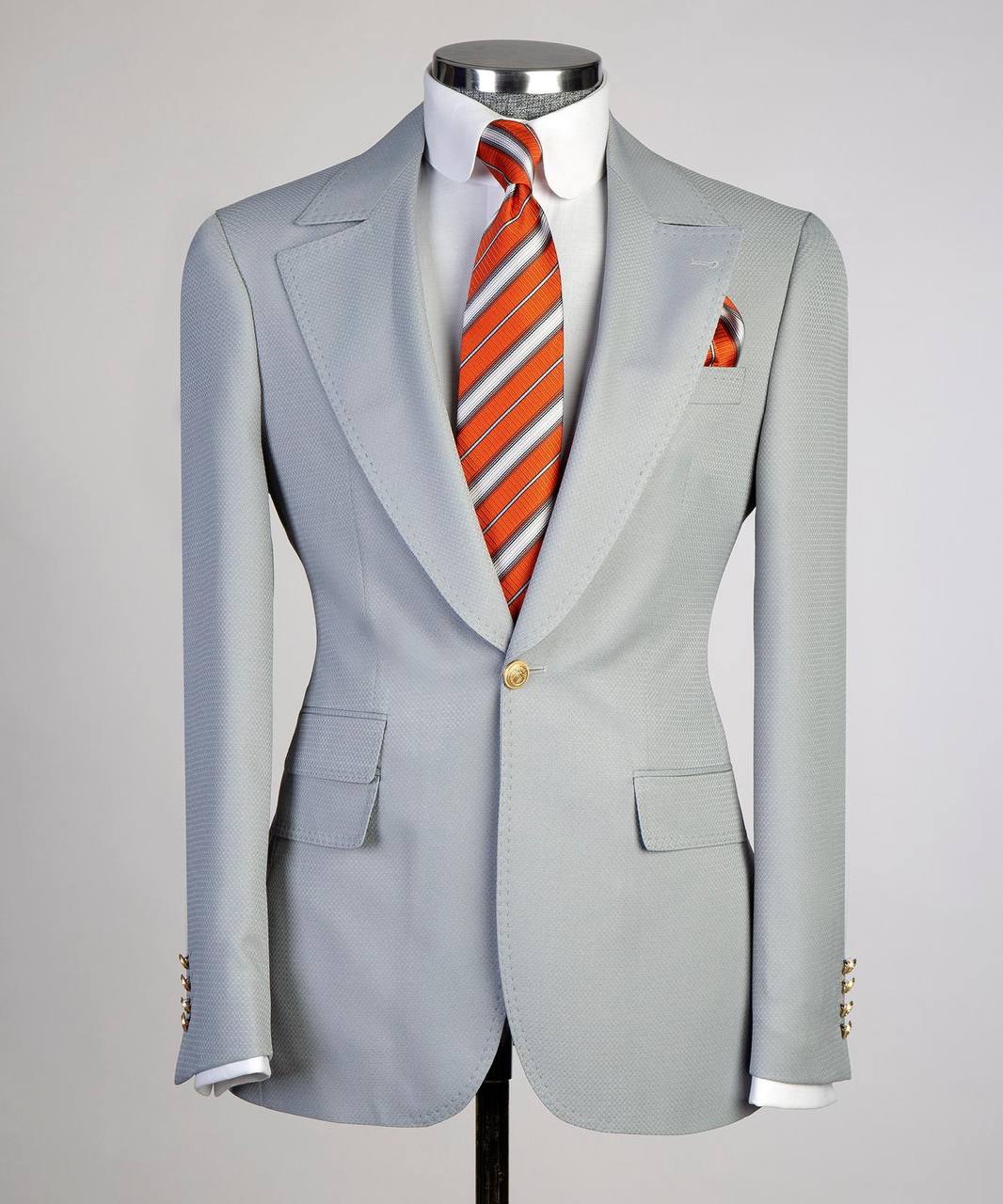 Costume Homme, 2 Pièces, Double Boutonnage, Champagne, Revers Châle, Look Élégant, Idéal pour Mariage, Fêtes, Bal, Célébrations KLD