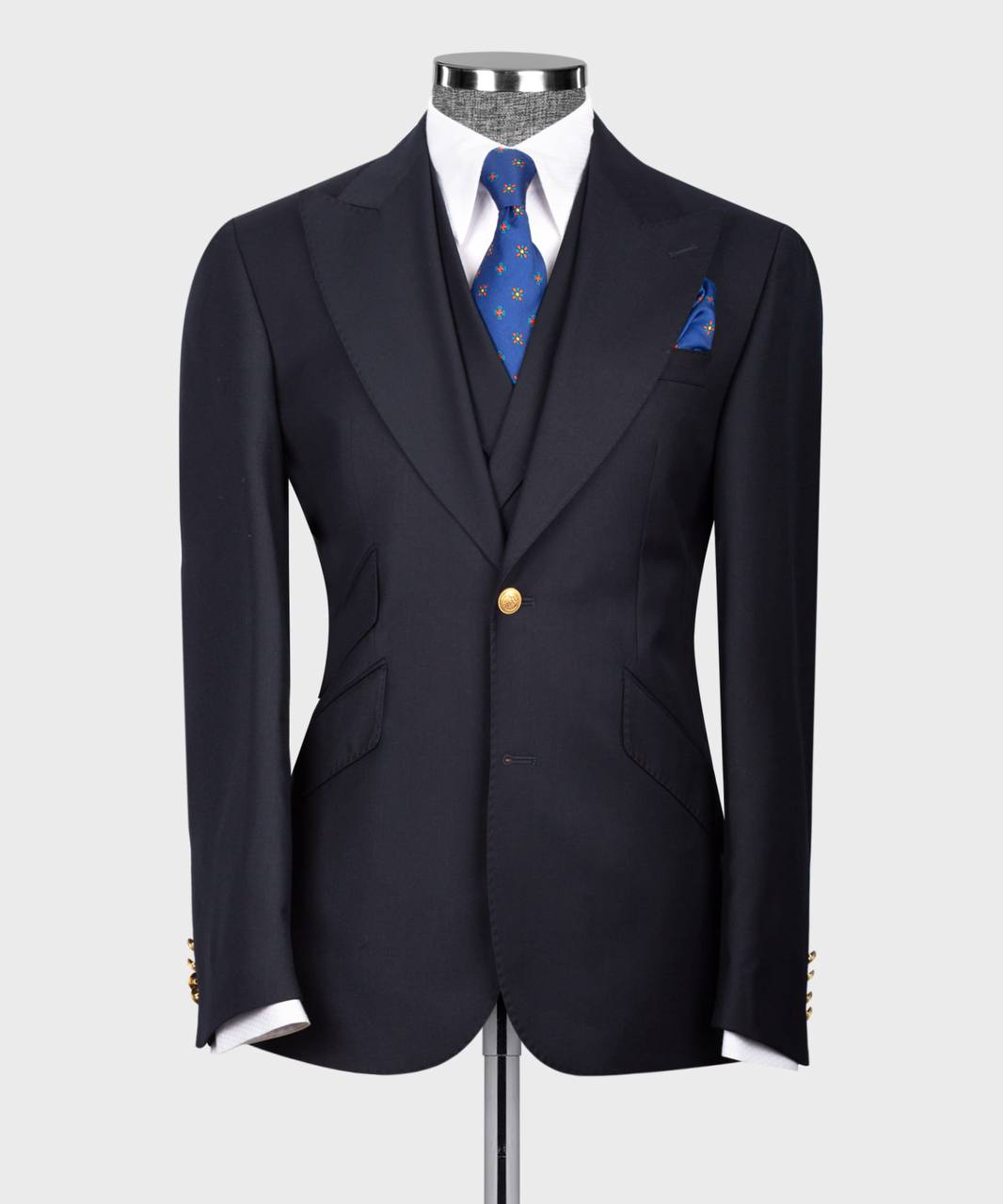 Men's Suit Set, %100 Wool, Navy