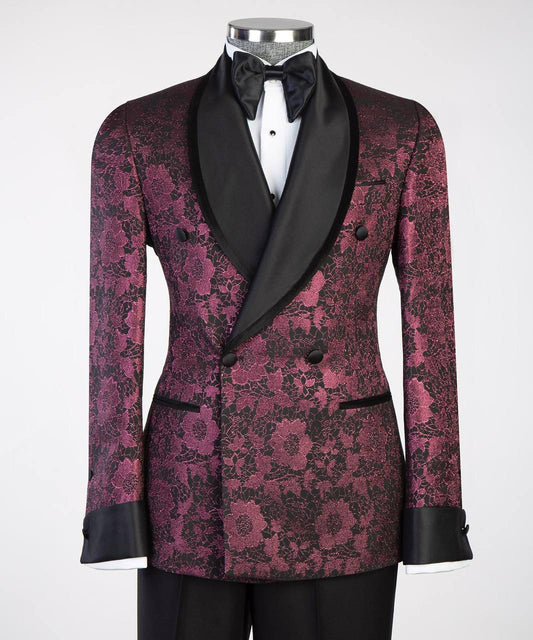 Floral Design Tuxedo Pink-Black