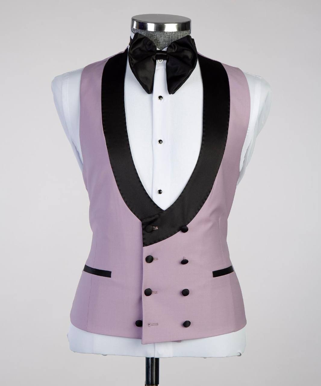 Purple and Black Three-Piece Tuxedo Suit