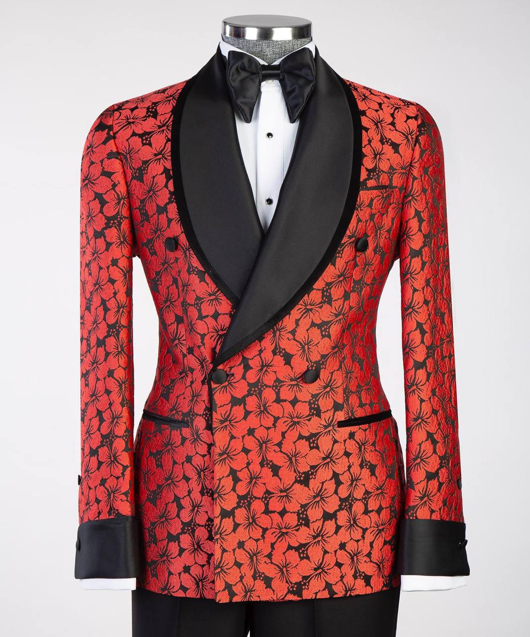 Floral Design Tuxedo Red-Black