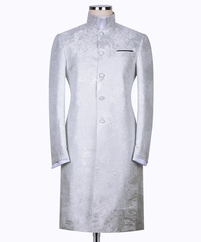 Elegant Sherwani Tuxedo Silver