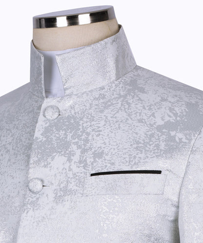 Elegant Sherwani Tuxedo Silver