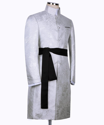 Elegant Sherwani Tuxedo Silver