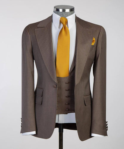 Costume Homme, 2 Pièces, Double Boutonnage, Champagne, Revers Châle, Look Élégant, Idéal pour Mariage, Fêtes, Bal, Célébrations KLD