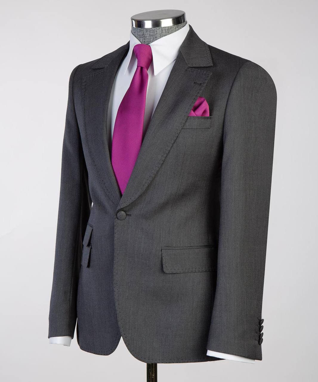 Men's Classic Dark Grey Suit -3 Piece Set