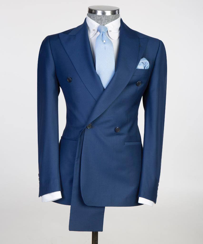 Royal blue double outlet breasted suit