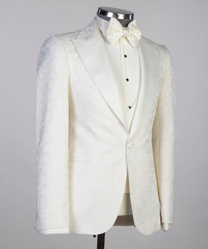 Men's 3 Piece Cream/Beige Tuxedo, Suit
