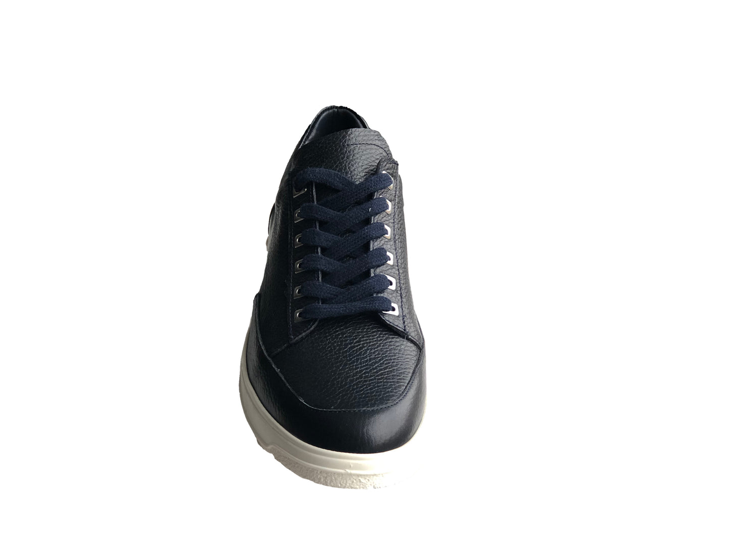 Chaussures décontractées, faites à la main, en cuir véritable pour hommes 12264 Dark Navy