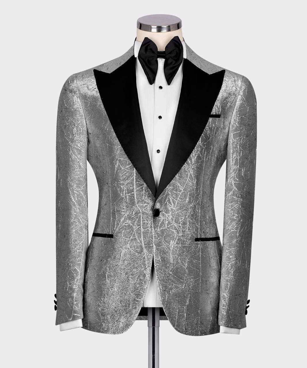 Costume mariage best sale homme gris argent