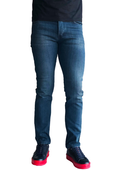 Slim Fit Mens Jeans Comfortable Cotton Blue 7007