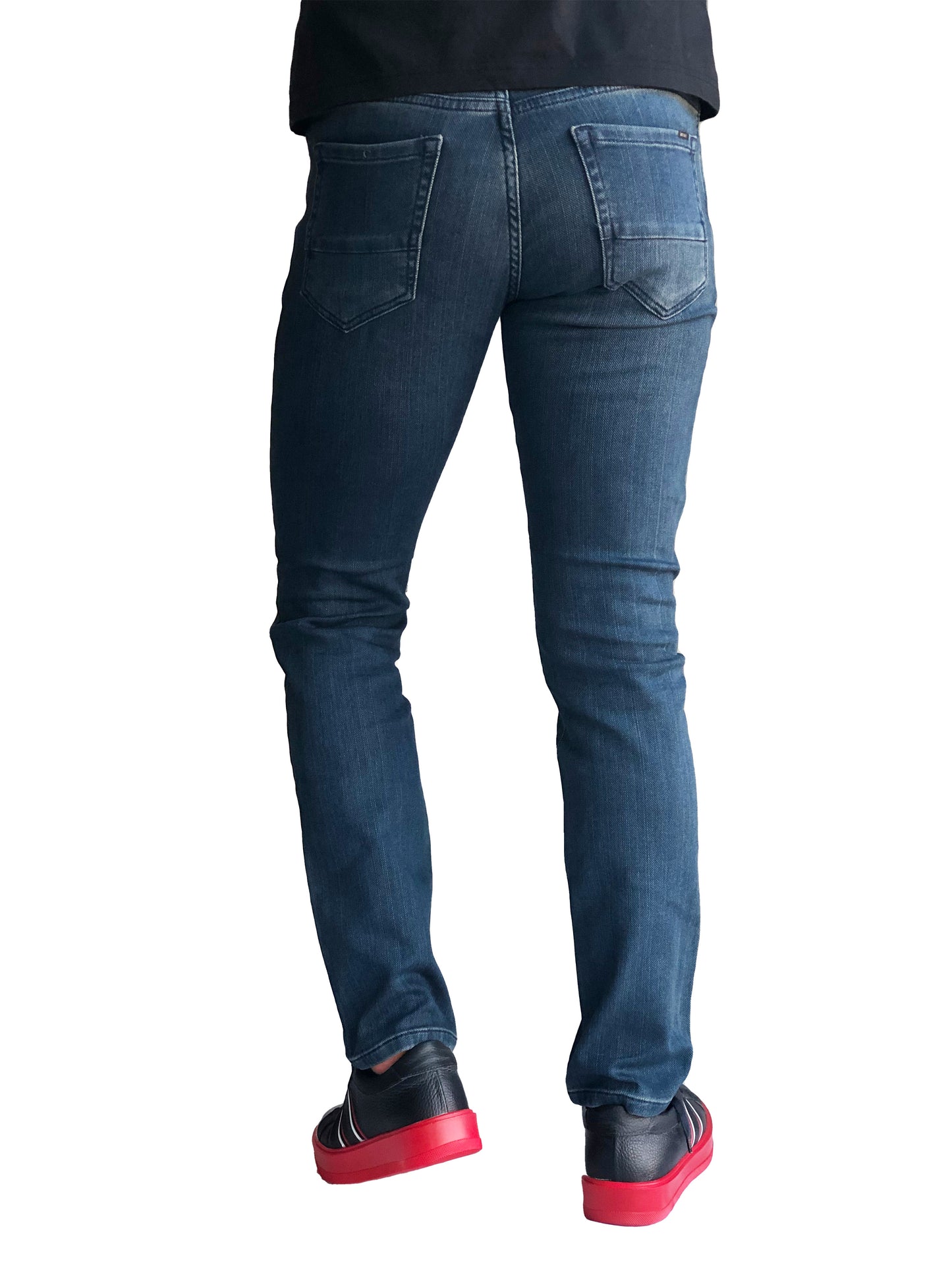 Slim Fit Mens Jeans Comfortable Cotton Blue 7007