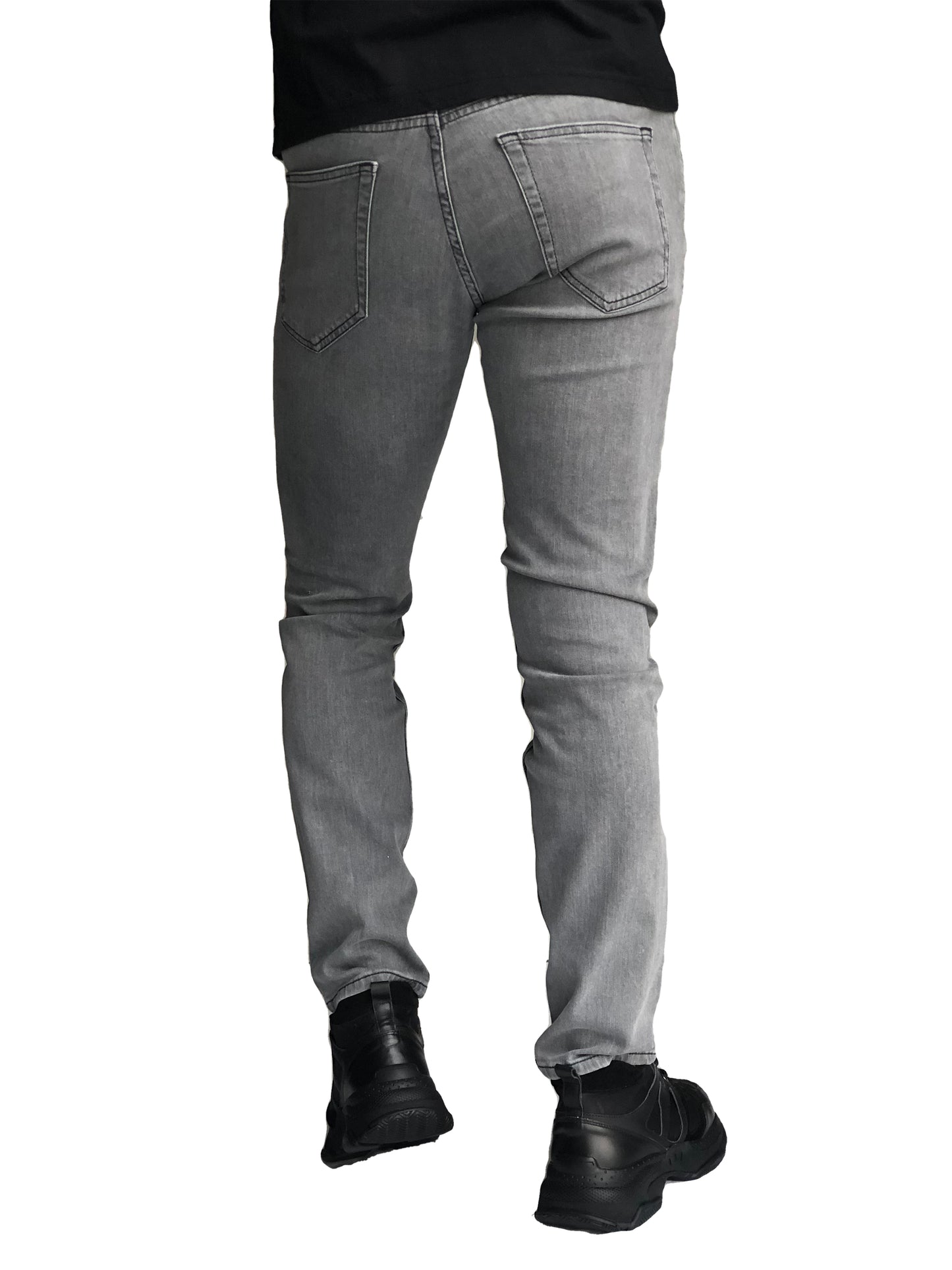 Slim Fit Mens Jeans Comfortable Cotton BlackGrey 7220