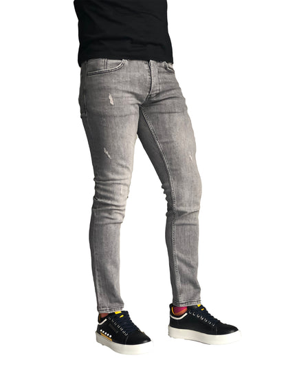 JEANS Slim Fit Homme, Coton Confortable Noir/Gris 7283