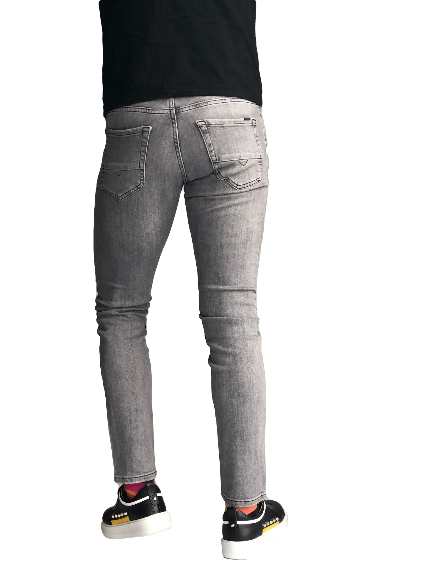 JEANS Slim Fit Homme, Coton Confortable Noir/Gris 7283