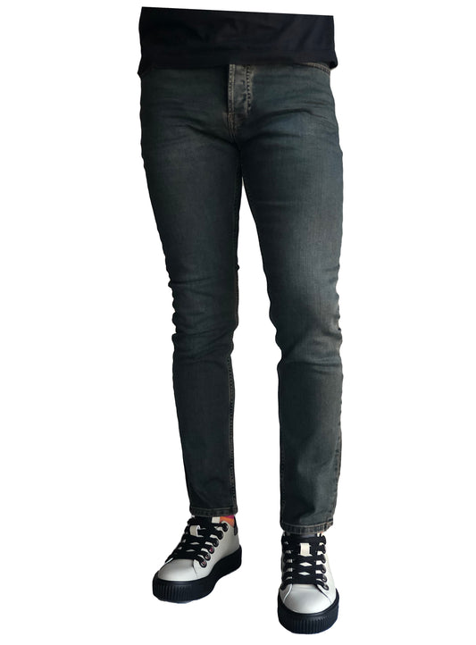 JEANS Slim Fit Homme, Coton Confortable Olive/Pétrole 7300