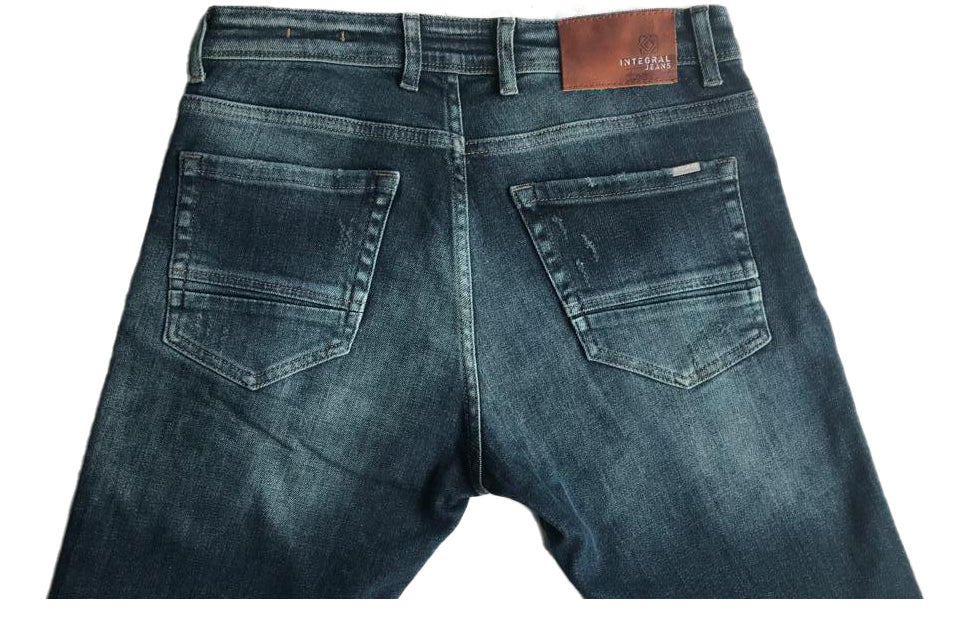 Slim Fit Mens Jeans Blue Comfortable Cotton 7357