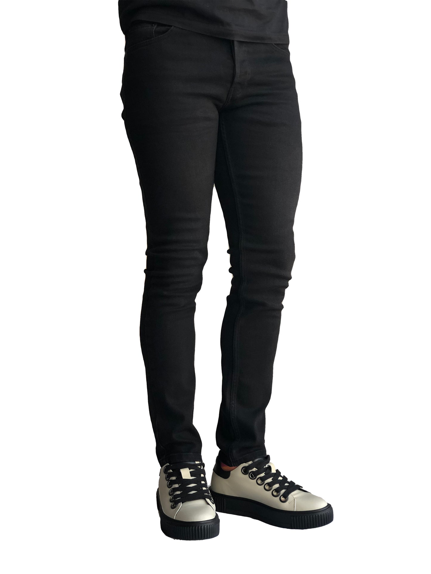 JEANS Slim Fit Homme, Noir Coton Confortable B378