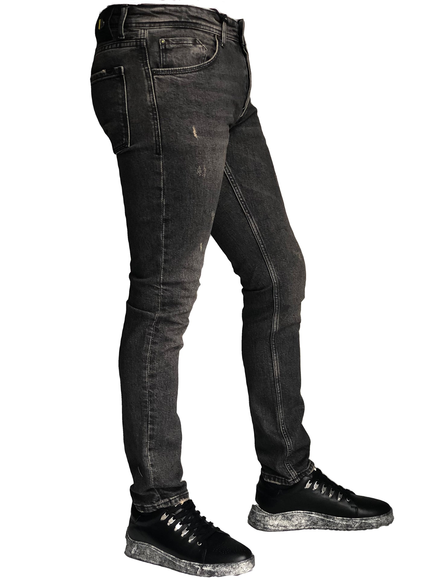 Slim Fit Mens Jeans Black Cotton 7281