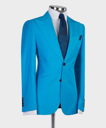 Men's 3 Piece Classic Blue Suit