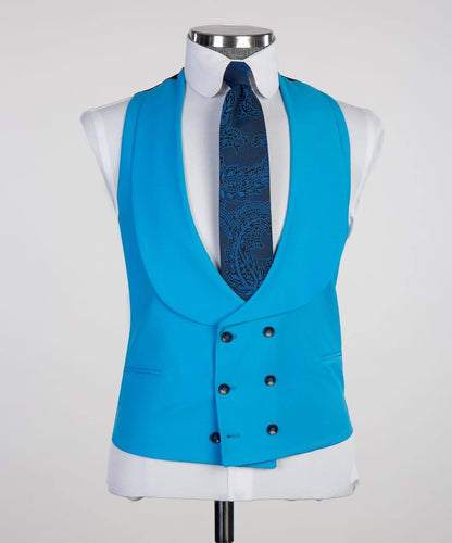 Men's 3 Piece Classic Blue Suit