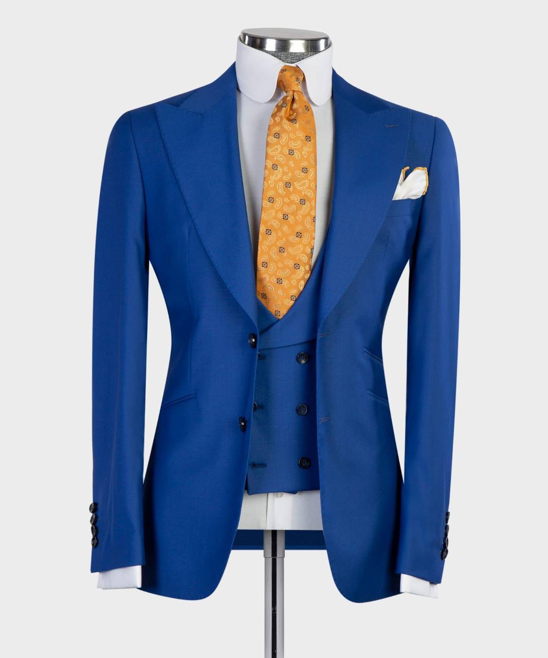 Men's 3 Piece Classic Blue Suit