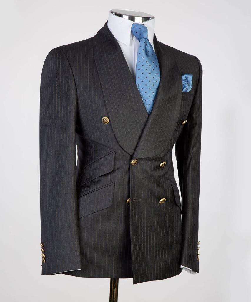 Men's Suit 2 Piece Double Breasted Anthracite