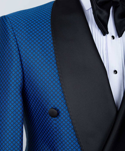 Men's 2 Piece Double Breasted Blue Tuxedo