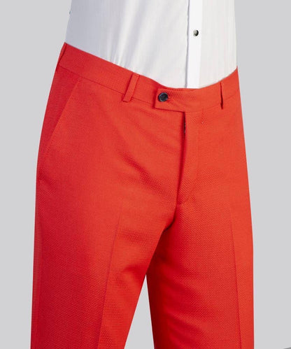 Men's 2 Piece Suit, Bright Orange, Belted Design, Costume