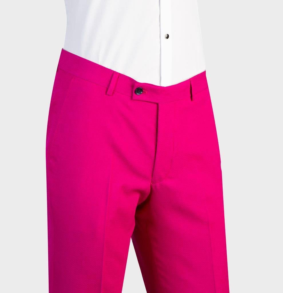 Men's 2 Piece Suit, Bright Pink, Belted Design, Costume