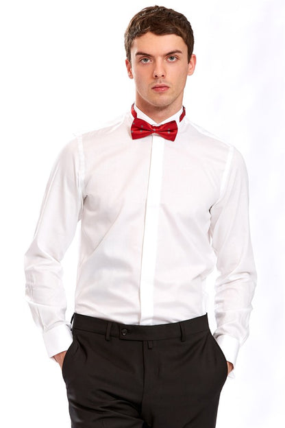 Chemise Homme Blanche En Coton Coupe Slim - Pregna